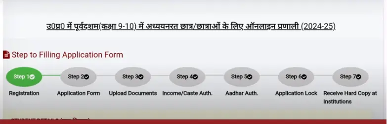 UP Scholarship form filling steps 