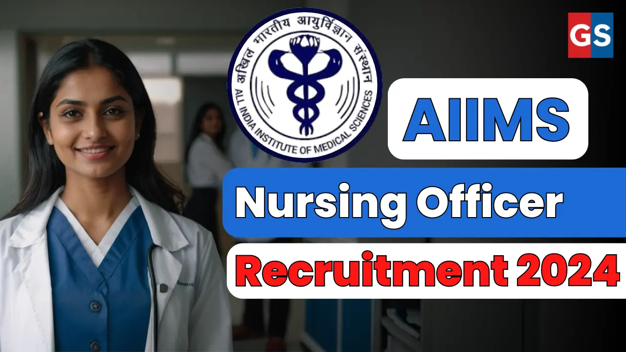 AIIMS Nursing Officer Recruitment Title with logo